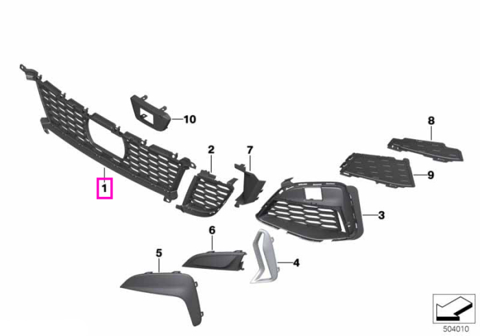 Grila admisie aer centrala - BMW Seria 3 G20 G21