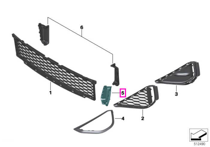 Conducta aer inchisa, radiator ulei motor, dreapta, MSP - BMW X2 F39