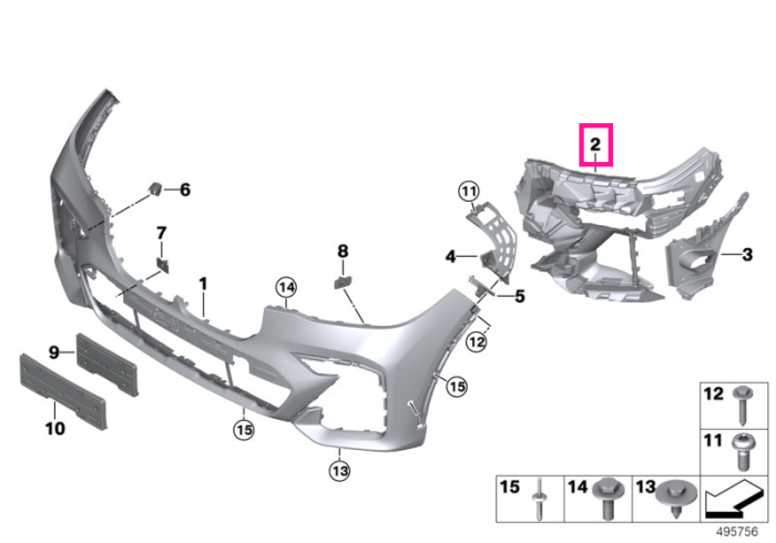 Suport proiector ceata, dreapta, M - BMW X7 G07	