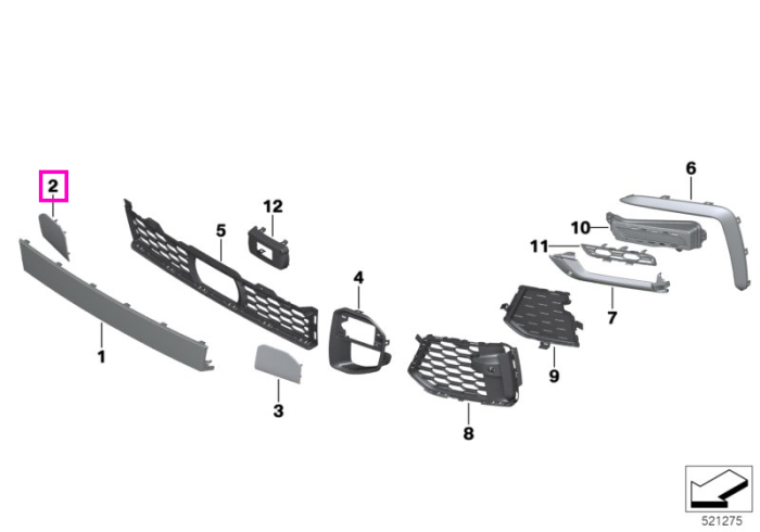Capac ornamental acoperire orificiu carlig remorcare, M - BMW X6 G06