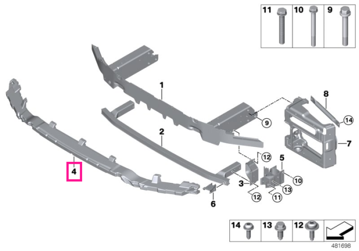 Amortizor socuri, bara fata, M - BMW X3 G01 G08, X4 G02