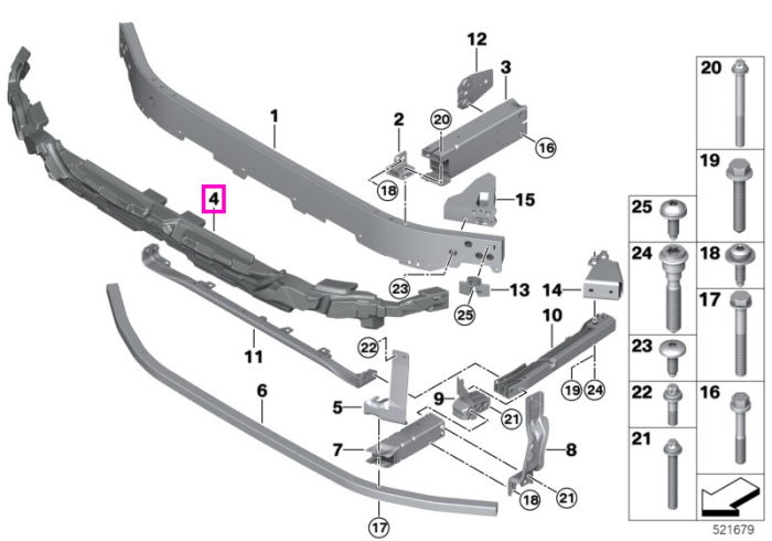 Amortizor impact pasiv, bara protectie fata - BMW X1 U11