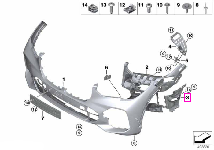 Priza aer (Air Curtain), stanga - BMW X5 G05