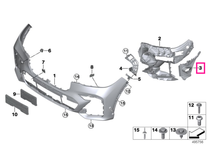 Deflector aer, bara protectie fata, dreapta, M - BMW X7 G07	