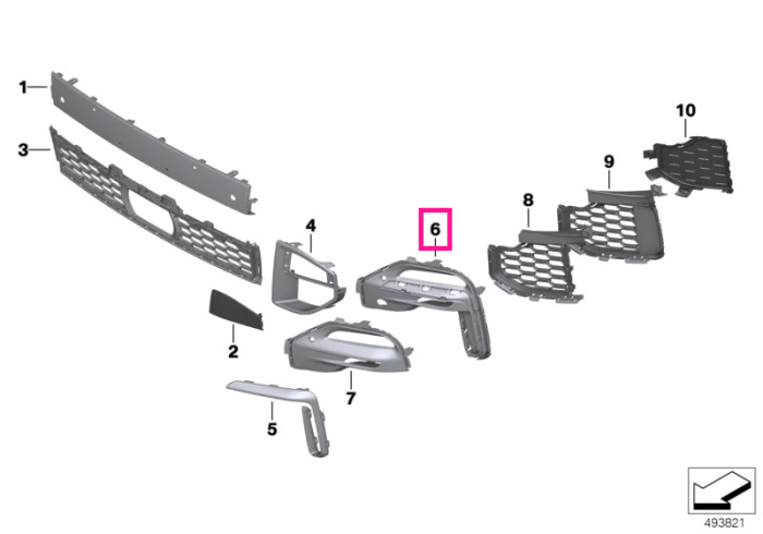Ornament proiector dreapta - BMW X5 G05