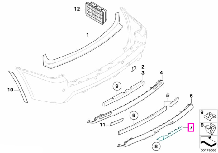 Capac ornamental carlig remorcare - BMW X3 E83