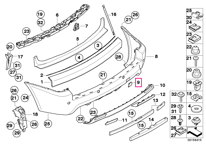 Clapeta ornament acoperire carlig remorcare, primerizata, M - BMW X3 E83