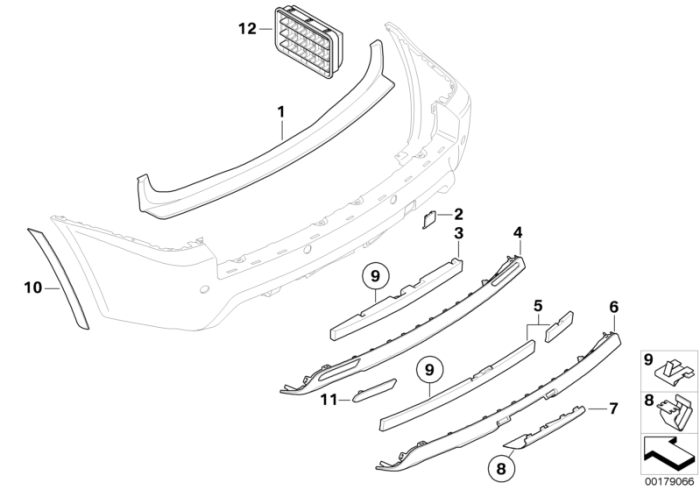 Trailer coupling flap, prime-coated - BMW X3 E83 Lci