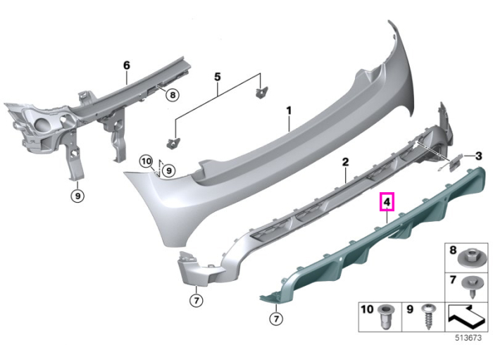 Difuzor bara protectie spate, JCW - Mini Cabrio F57, F56