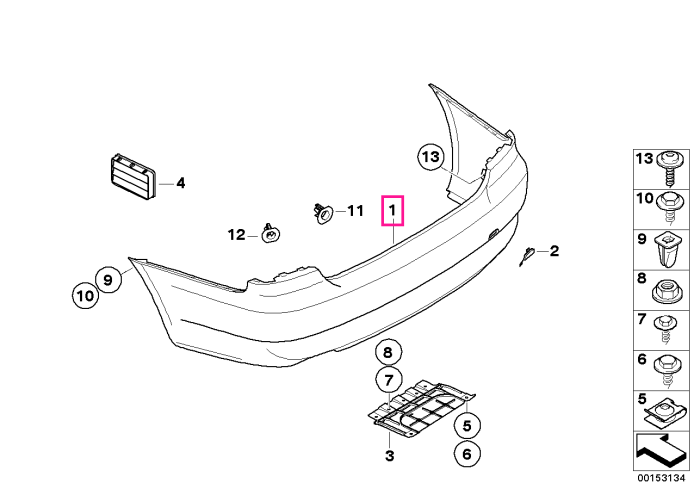 Bara protectie, spate, primerizata, PDC - BMW Seria 3 E92 E93