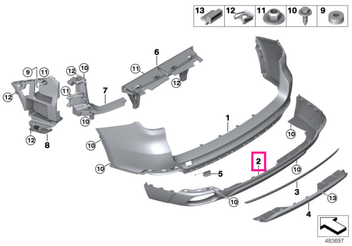 Spoiler spate, inferior, V8 - BMW X5 F15