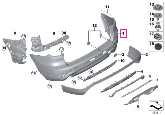Bara protectie spate, primerizata, X Line, PMA - BMW X3 G01