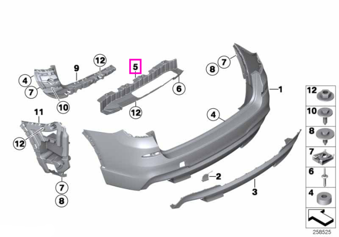 Difuzor inferior bara spate, M-Paket, AHV - BMW X3 F25