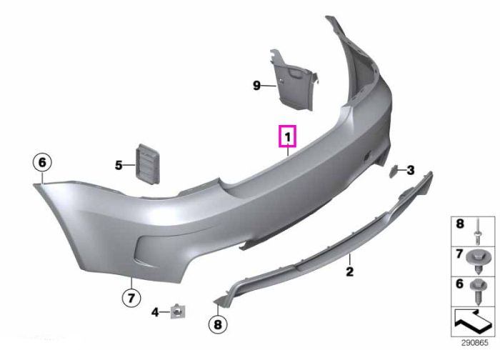 Bara protectie spate, grunduita, PDC - BMW Seria 1 E82 - tip motor N54T