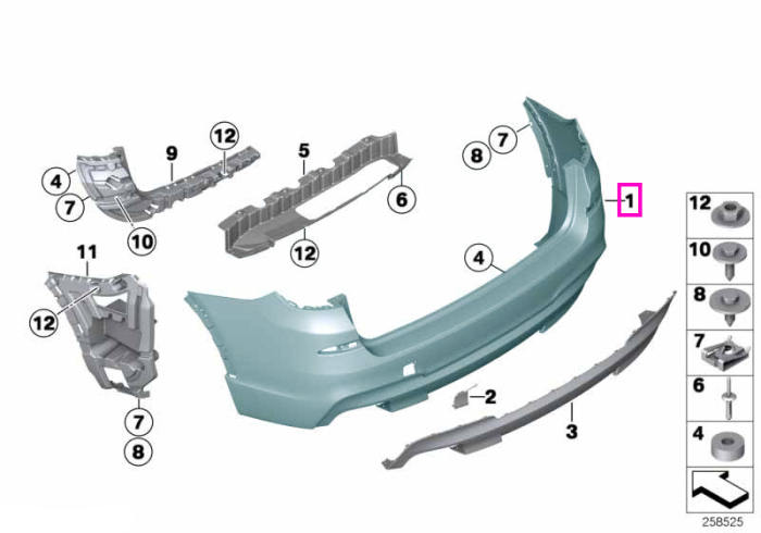 Bara protectie spate, primerizata (M/PDC) - BMW X3 F25