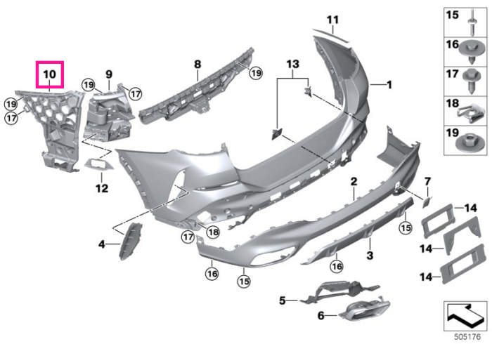 Suport bara spate, stanga – BMW X6 G06