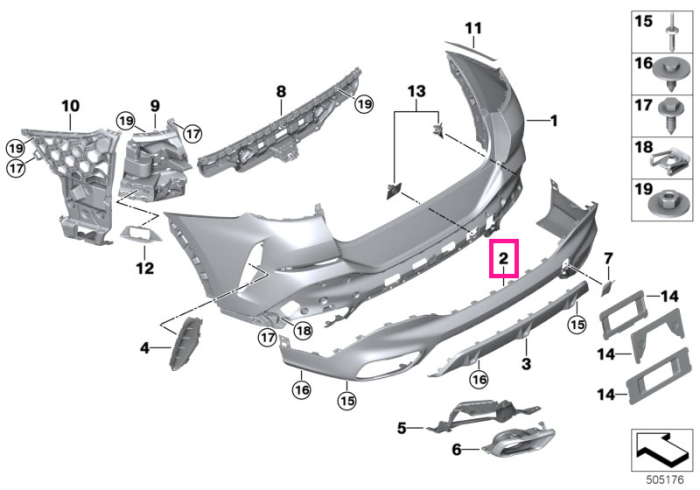 Difuzor spate, inferior, MSP, Dark Shadow - BMW X6 G06