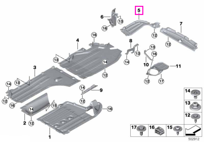 Scut protectie inferioara spate, dreapta - BMW X5 G05, X6 G06, X7 G07