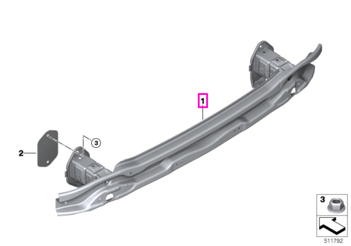 Ranforsare bara de protectie spate - BMW Seria 4 G26, i4 G26
