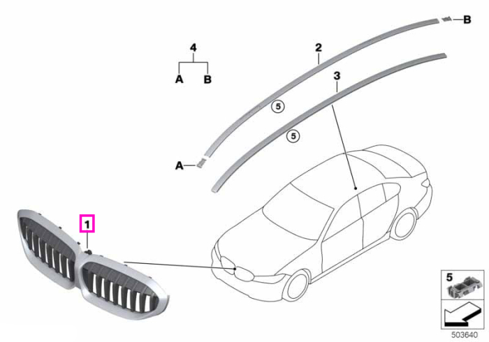 Grila frontala, radiator, ICAM - BMW Seria 3 G20 G21