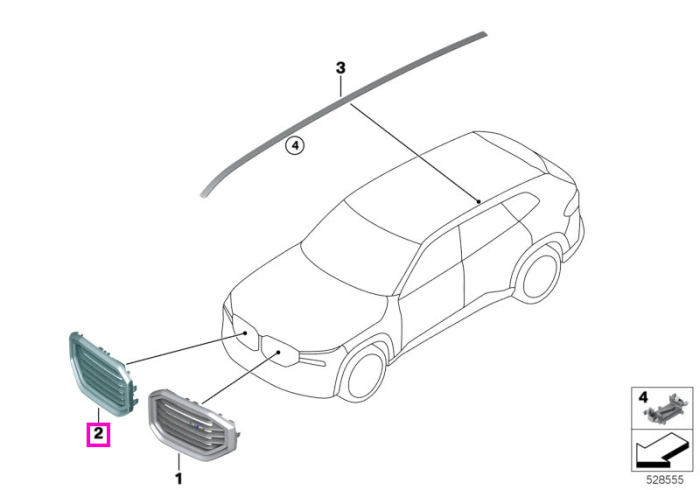 Grila frontala radiator, dreapta - BMW XM G09