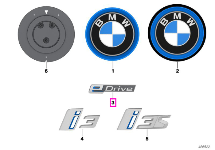 Emblema "eDrive" - BMW i3 I01, i8 I12 I15