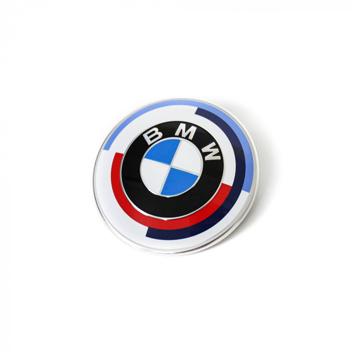 Emblema BMW M 50 ani - BMW Seria 2 G42, X3 G01 M F97,  X5 G05 M F95,  X6 G06 M F96, X7 G07 , Z4 G29 - 82mm