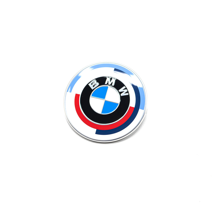 Emblema portbagaj, editie aniversara 50 ani, M Performance, 74 mm - BMW Seria 2 G87M2, Seria 3 G80M3 G81M3, Seria 4 G82M4 G83M4	