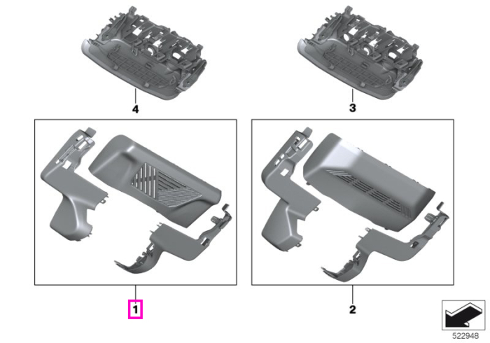 Set capace baza oglinda retrovizoare - BMW Seria 5 G60 G61 G68 G90 G99 M5, Seria 7 G70, X1L U12, X1 U11, X2 U10, XM G09