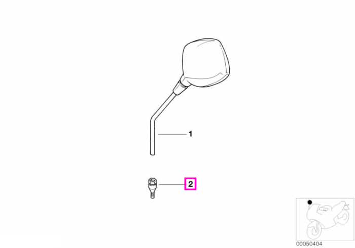 Element de prindere oglinda laterala, M8 - BMW Motorrad K14 (F 650 CS), R13 (F 650 GS, GS Dakar, G 650 GS) - tip motor 1-Zyl