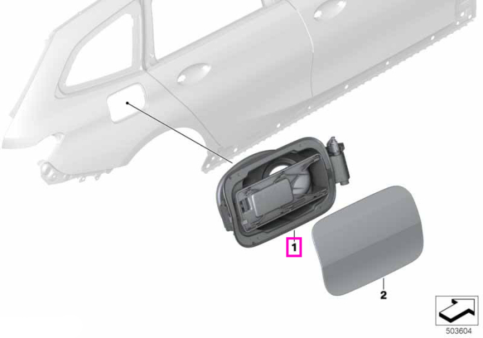 Ansamblu lacas alimentare combustibil (PHEV) - BMW Seria 3 G21 - tip motor B48X