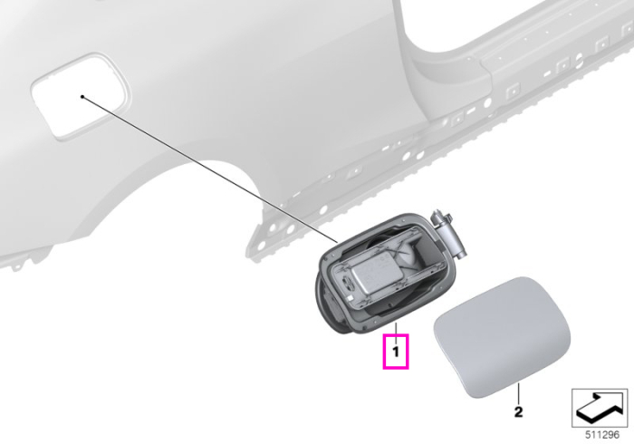 Capac protectie rezervor combustibil - BMW Seria 4 G22 G82 M4