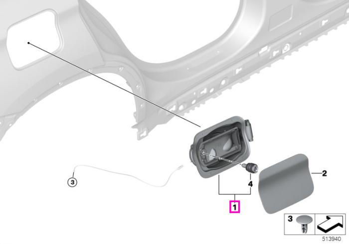 Ansamblu port incarcare PHEV - BMW X1 F48 LCI - tip motor B38X
