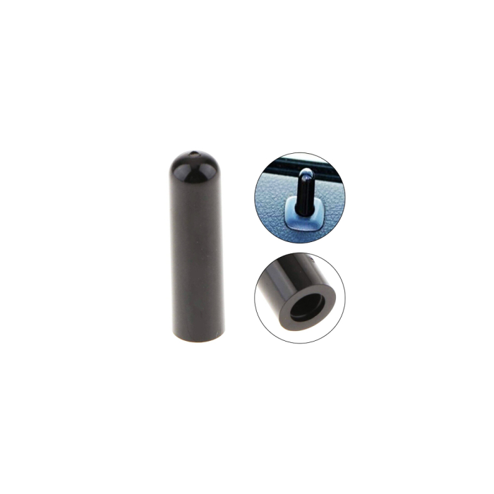 Buton tija blocare usa spate, negru - BMW 1500-2000CS, 1502-2002tii, Seria 1 E81 E82 E87 E88, 2.5CS-3.0CSL, Seria 2 F22 F87 2, Seria 3 E21 E30 E36 E90 E91 E92 E93, Seria 6 E24, M1 E26, X1 E84, X5 E70, Z3 E36, Z4 E85 E86 E89