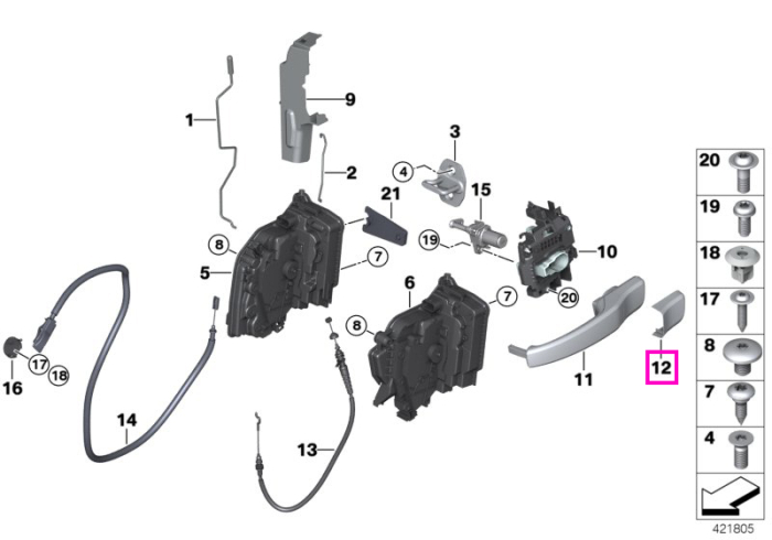 Capac grunduit maner usa fata dreapta - BMW i3 I01