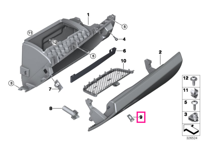 Kit reparatie butuc torpedo - BMW Seria 1 F20 F21, Seria 2 F22 F23 F87 M2, Seria 3 F30 F31 F34 F35 F80 M3, Seria 4 F32 F33 F36 F82 F83 M4, i3 I01, i8 I12 I15, X5 F15 F85 M, X6 F16 F86 M - Mini Cabrio F57, F55, F56