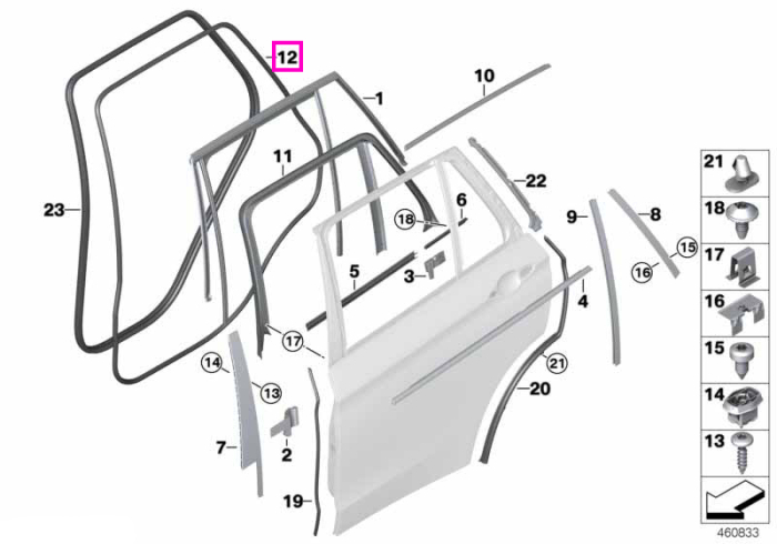 Cheder etansare usa spate - BMW X5 F15 M F85