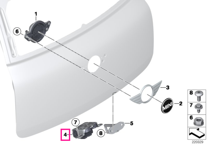 Sistem inchidere capota portbagaj - BMW i8 I12 I15 - Mini Countryman R60, Paceman R61