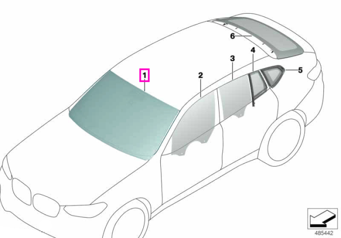 Parbriz tenta verde, preechipare senzori ploaie/lumina, anticondens, HUD/KAFAS - BMW X4 G02 F98 M