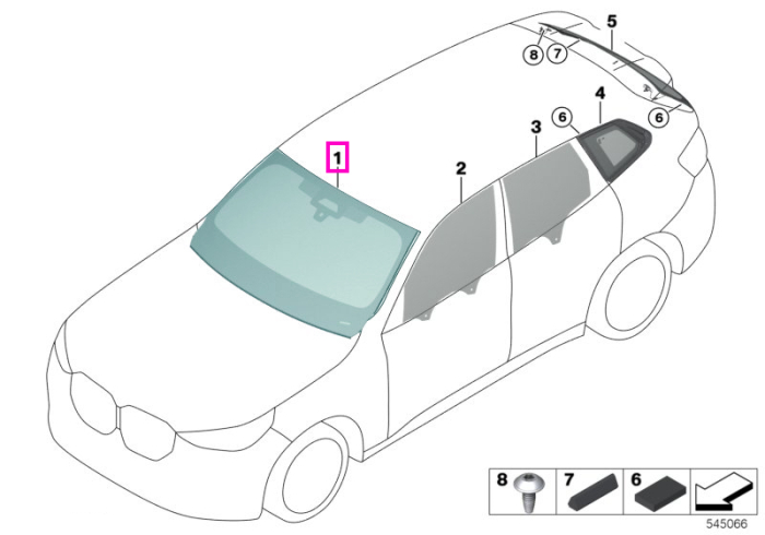 Parbriz tenta verde, preechipare senzori lumina, ploaie, climatizare, anti-condens - BMW X3 G45 G48