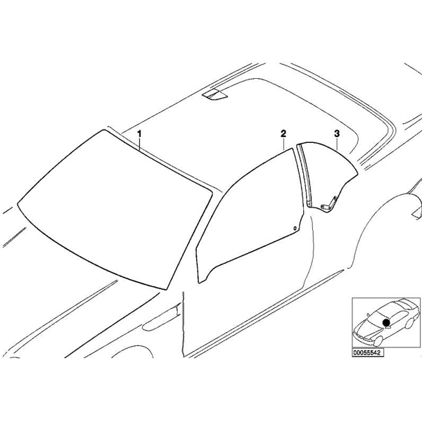 Parbriz tenta verde, preechipare senzor ploaie - BMW Seria 3 E46