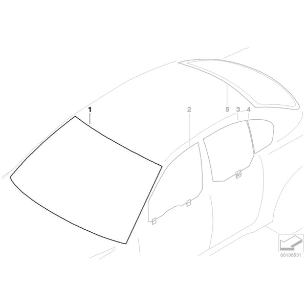 Parbriz cu senzor ploaie si parasolar - BMW Seria 5 E60 E61