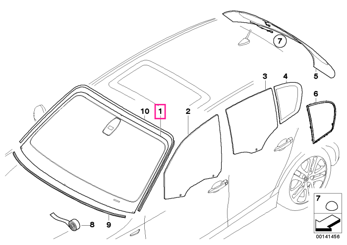 Parbriz tenta verde, parasolar gri, preechipare senzor ploaie - BMW Seria 1 E81 E82 E87 E88