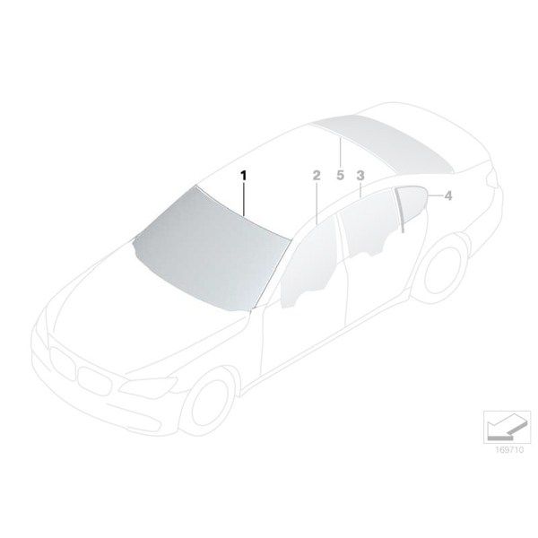 Parbriz tenta verde IR/HUD/TLC - BMW Seria 7 F01, F02, F04