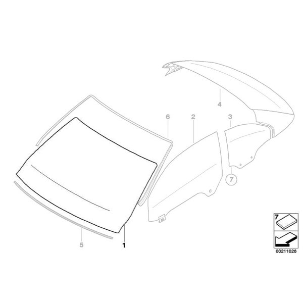 Parbriz tenta verde, parasolar gri, preechipare senzor ploaie - BMW Seria 3 E93