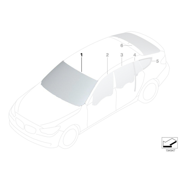 Parbriz tenta verde - BMW Seria 5 F07