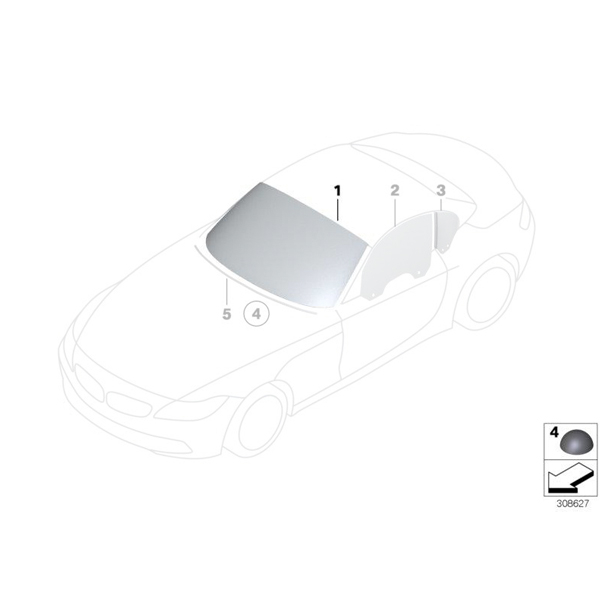 Parbriz tenta verde - BMW Z4 E89