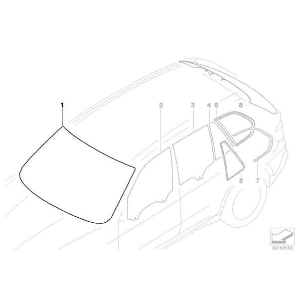 Parbriz tenta verde cu senzor ploaie HUD BMW X5 E70