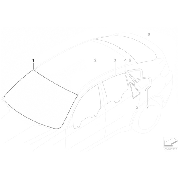 Parbriz tenta verde cu parasolar verde si senzor ploaie - BMW X6 E71, E72