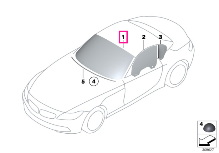 Parbriz tenta verde, preechipare senzor ploaie, RS - BMW Z4 E89